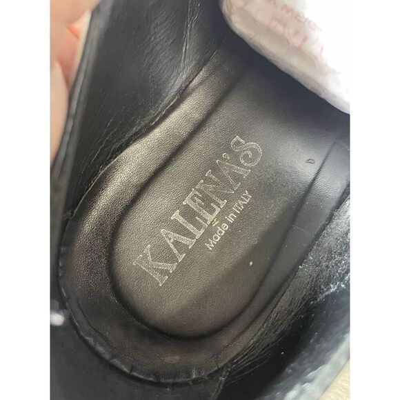 Kalena’s Black Leather Double Wingtip Lace Up Italy Dress Shoes Men 43EU/10M US - Picture 10 of 16